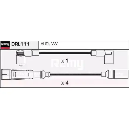 Высоковольтные провода зажигания REMY VU2 G8 DRL111 4DQEMJ 1858209 изображение 0
