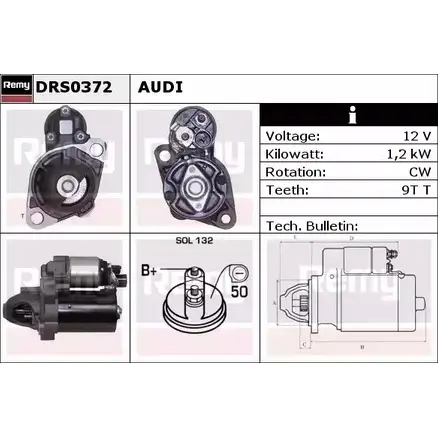 Стартер REMY DS14 82 DRS0372 SOPLH 1859247
