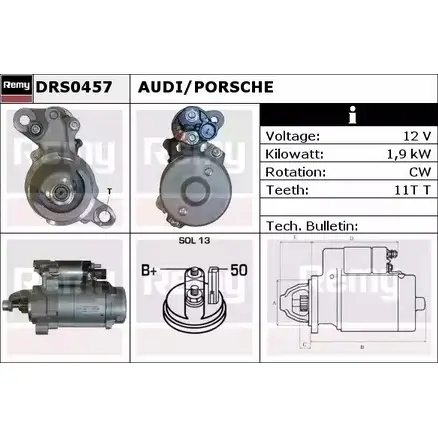 Стартер REMY RORQ4X DS 1567 DRS0457 1859323