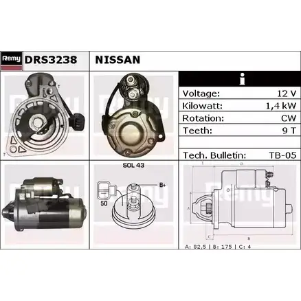 Стартер REMY DS4 348 6YNFS 1860314 DRS3238 изображение 0