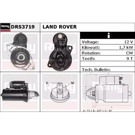 Стартер REMY LUEJWF 1860663 DS 4829 DRS3719 изображение 0