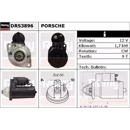 Стартер REMY DS5 006 DRS3896 PXVCX7O 1860807 изображение 0