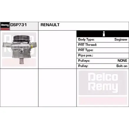 Гидроусилитель, насос гур REMY ZYKNSA4 DSP731 J52 9I 1863189 изображение 0