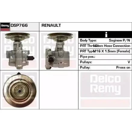 Гидроусилитель, насос гур REMY 6XEZ4 I MJOFL DSP766 1863222 изображение 0