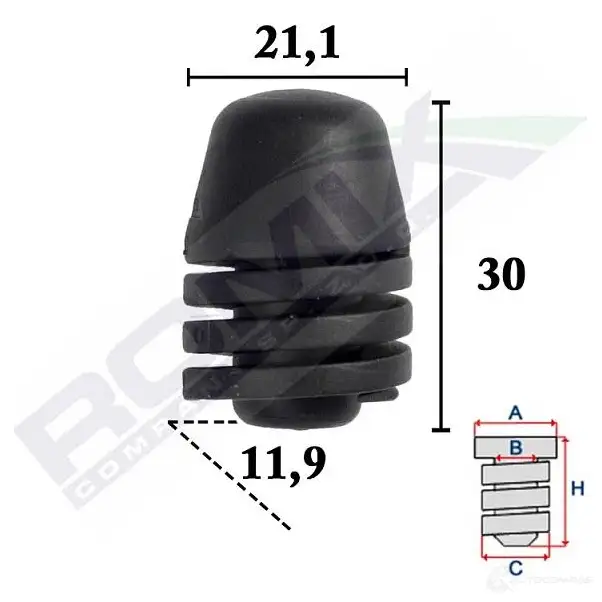 Отбойник капота ROMIX c70546 S05I J 1437979831