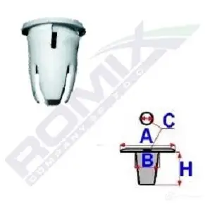 Клипса молдинга ROMIX C3 51OH a82019 1437979837