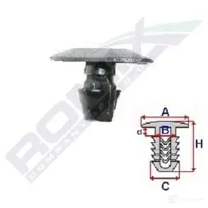 Клипса молдинга ROMIX a82031 6OF E1RA 1437980038
