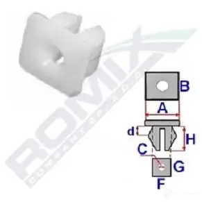Клипса молдинга ROMIX H O6EY8 1437981475 b22025