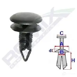 Клипса молдинга ROMIX 1437980262 SZ6UX 9 b25574