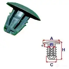 Клипса молдинга ROMIX 1437981141 R AD0F c10149