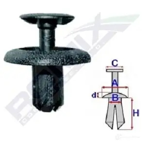 Клипса молдинга ROMIX b22063 1ICC J 1437981557