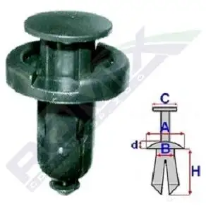 Клипса молдинга ROMIX b25354 1437982013 EGE HXC