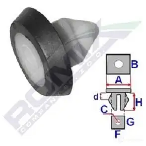Клипса молдинга ROMIX I9S 0JL 1437982532 c60409