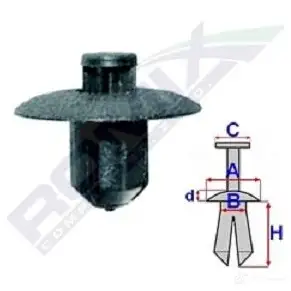 Клипса молдинга ROMIX b22097 G G49IZ 1437982104