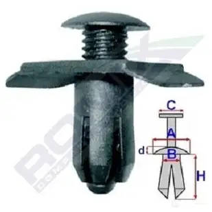 Клипса молдинга ROMIX R22HK AT 1437982542 b22136