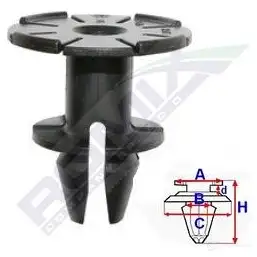 Клипса молдинга ROMIX 1437982594 V Z9PJ c60410