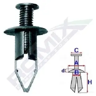 Клипса молдинга ROMIX G8W PZW 1437982376 b22110