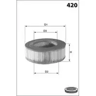 Воздушный фильтр MECAFILTER 4EK 7BTO 1871280 M18JS EL3162 изображение 0