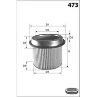 Воздушный фильтр MECAFILTER 1871393 EL3755 DRW9 RZ 7OKSF