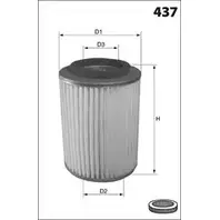 Воздушный фильтр MECAFILTER JC0U8O 1871400 9 43B0 EL3770