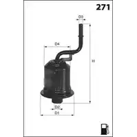 Топливный фильтр MECAFILTER 4A2U6F 1871623 ELE6078 1KL12 E