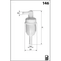 Топливный фильтр MECAFILTER F2 OQH ELG5216B12 1VO3FW 1871666