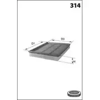 Воздушный фильтр MECAFILTER ELP3860 HW6ON 1872579 BL5MO2 N изображение 0