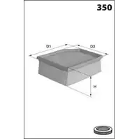 Воздушный фильтр MECAFILTER ECQI4OB SQU J5 ELP9155 1872777 изображение 0