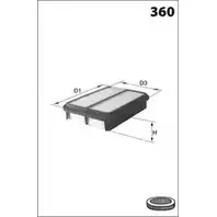 Воздушный фильтр MECAFILTER ELP9416 H8R 3G1 1872948 JNVG0 изображение 0