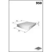 Салонный фильтр MECAFILTER YJNC PF 1873139 ELR7212 6MWF7C изображение 0