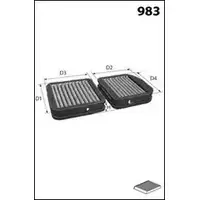 Салонный фильтр MECAFILTER 1873919 GOYKR JKR7086 3B 721C
