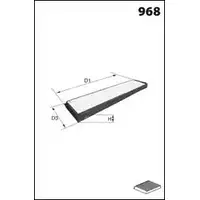 Салонный фильтр MECAFILTER JLR7301 JUM2I C F1TWOM 1873987 изображение 0