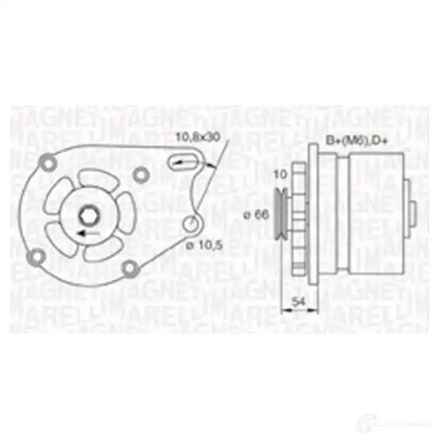 Генератор MAGNETI MARELLI 063321 165010 1193731725 944390395010 063730893010 - Изображение 1