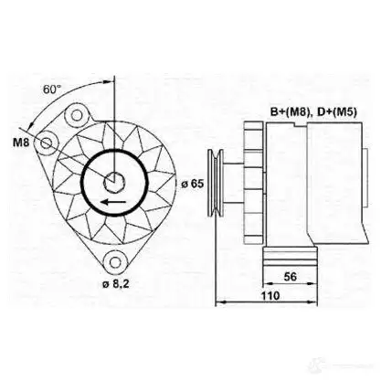 Генератор MAGNETI MARELLI TEFSHQK 943356797010 MAR88 2 1048141