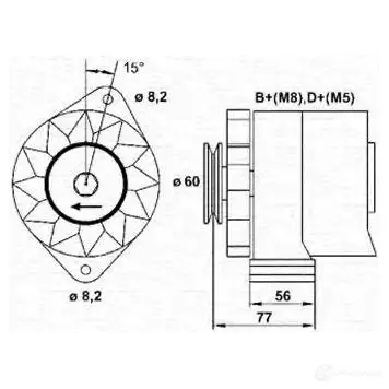 Генератор MAGNETI MARELLI P5I28 M AR572 1048105 943356676010 изображение 0