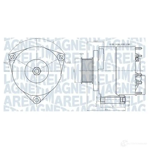 Генератор MAGNETI MARELLI 063731593010 N9M DFRL 1437595666