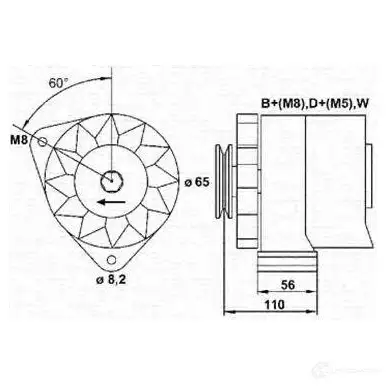 Генератор MAGNETI MARELLI 943356605010 MAR 507 DL7ME 1048078