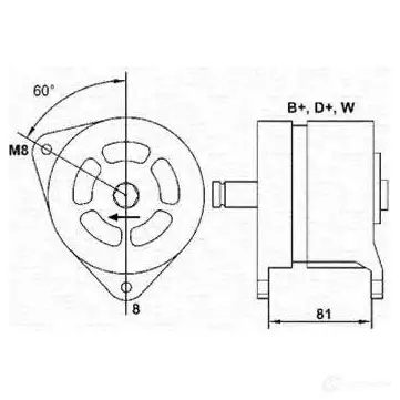 Генератор MAGNETI MARELLI MAN817 63 324407 063324407010 1423329697