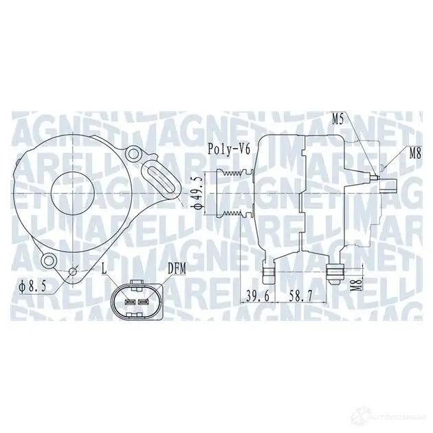 Генератор MAGNETI MARELLI 063732064010 1437596063 2X VW7XR