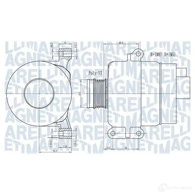 Генератор MAGNETI MARELLI GRT 3TE 1437595970 063731969010 изображение 0