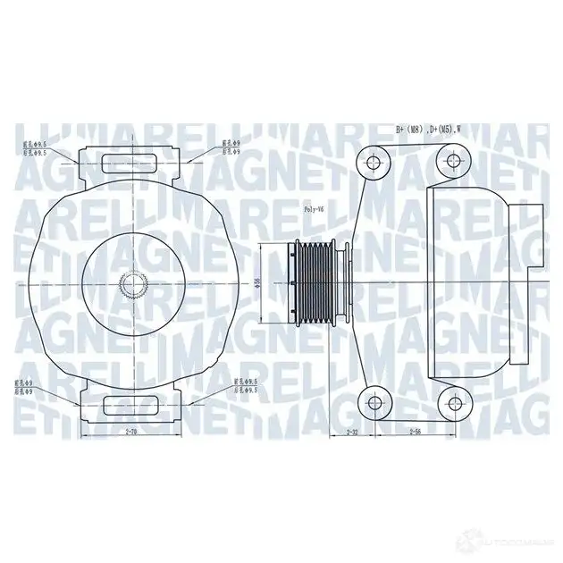 Генератор MAGNETI MARELLI 063731489010 R XD4L0B 1437596257