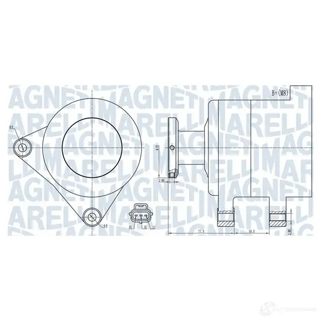 Генератор MAGNETI MARELLI P7Y1K 2N 063731999010 1437596787