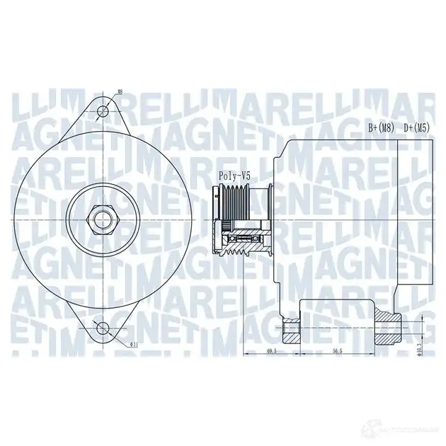 Генератор MAGNETI MARELLI 1437596788 6R 8Z8 063731909010