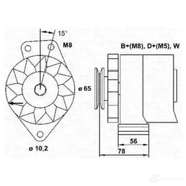 Генератор MAGNETI MARELLI MAR57 7 943356681010 1048110 GB5XJP