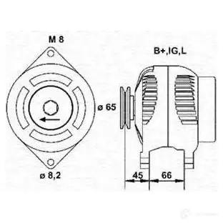 Генератор MAGNETI MARELLI 943346024010 1047830 M AR6024 VQIGCHZ изображение 0