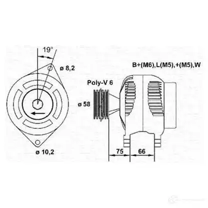 Генератор MAGNETI MARELLI MA R5052 4UZQW 1048196 943356996010