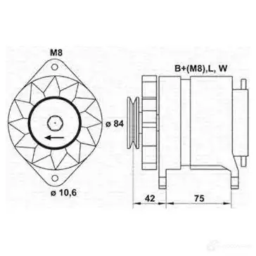 Генератор MAGNETI MARELLI 6142026 943356591010 ENC4YZ MAR 7511 - Изображение 1