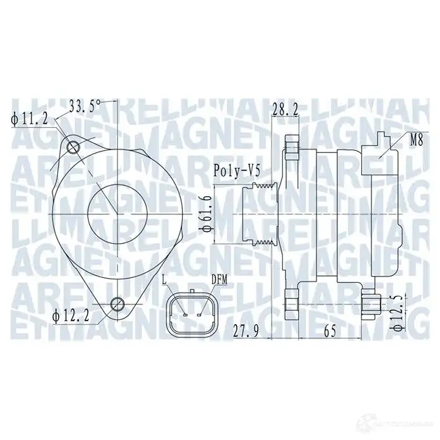 Генератор MAGNETI MARELLI 063732016010 D2PSR C 1437597273 изображение 0