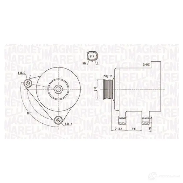 Генератор MAGNETI MARELLI MQA194 4 NGSXA 1193732067 063731944010
