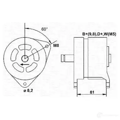 Генератор MAGNETI MARELLI MAN124 1016901 633 24231 063324231010 изображение 0